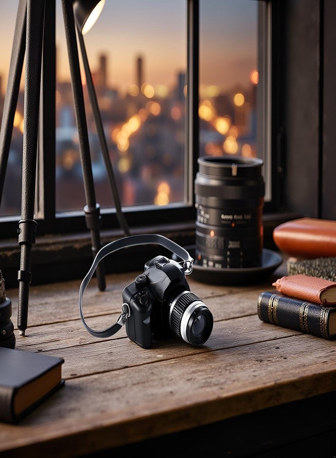 Mozff 2Pcs 1:4 Scale Mini Camera Prop Ornament Vintage Camera Model, Miniature Digital Camera Mini Decoration Accessories Photography Props Ornament - Image 3
